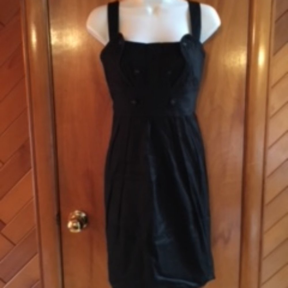 BCBG Black Cotton Dress Size Large